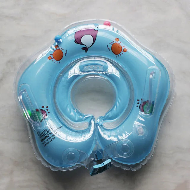Swimming Baby Accessories Neck Ring Tube Safety Infant Float Circle for Bathing Inflatable Flamingo Inflatable - Korvel