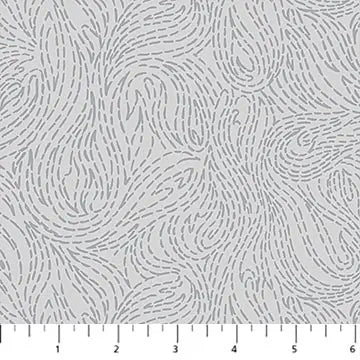 Swirl Gray Pigment Dewfall Cotton Fabric - 44"/45" Per Yard