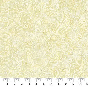 Swirls II Beige Cotton Wideback Fabric - Calidad Premium