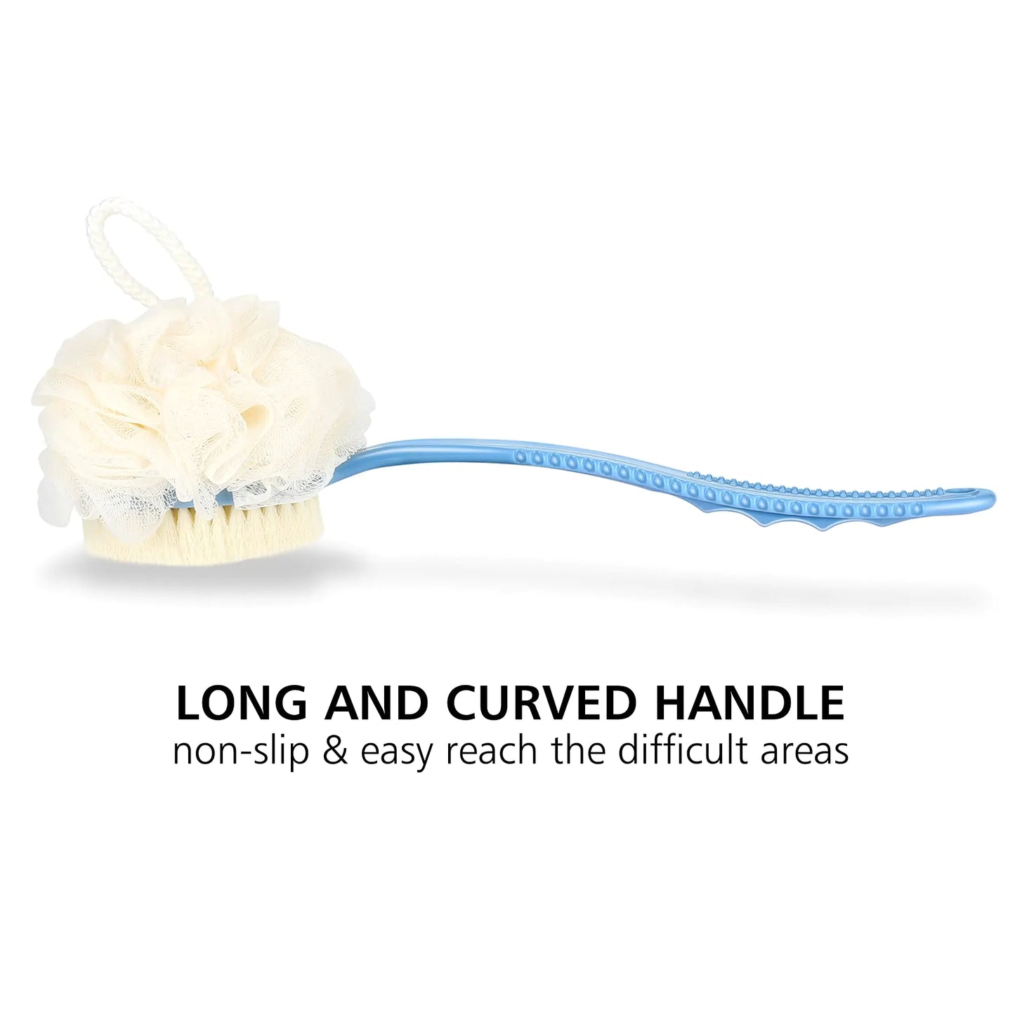 Brosse de Corps de Douche Premium avec Loofah et Poils