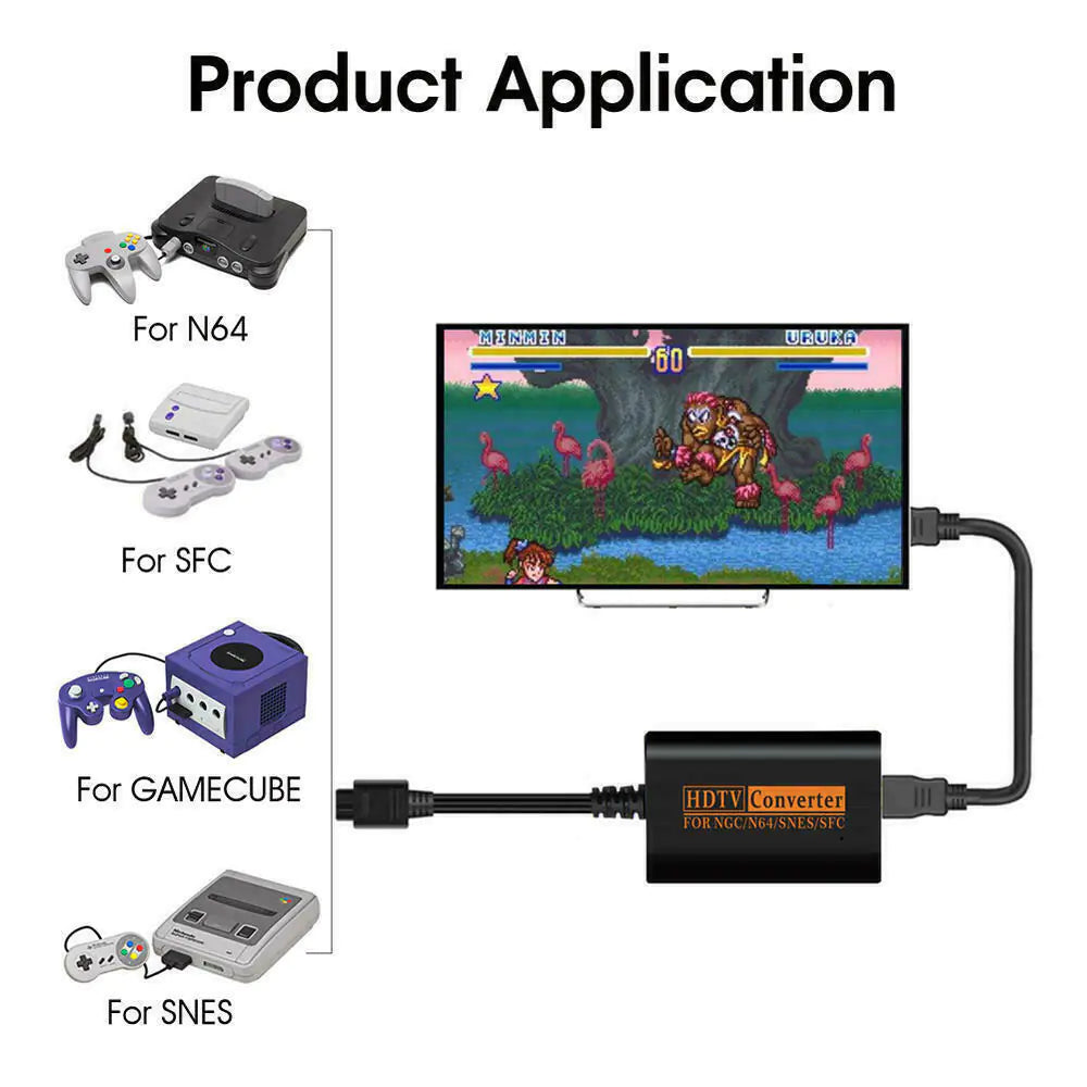 Adaptador Convertidor de N64 a HDMI para Consolas Nintendo