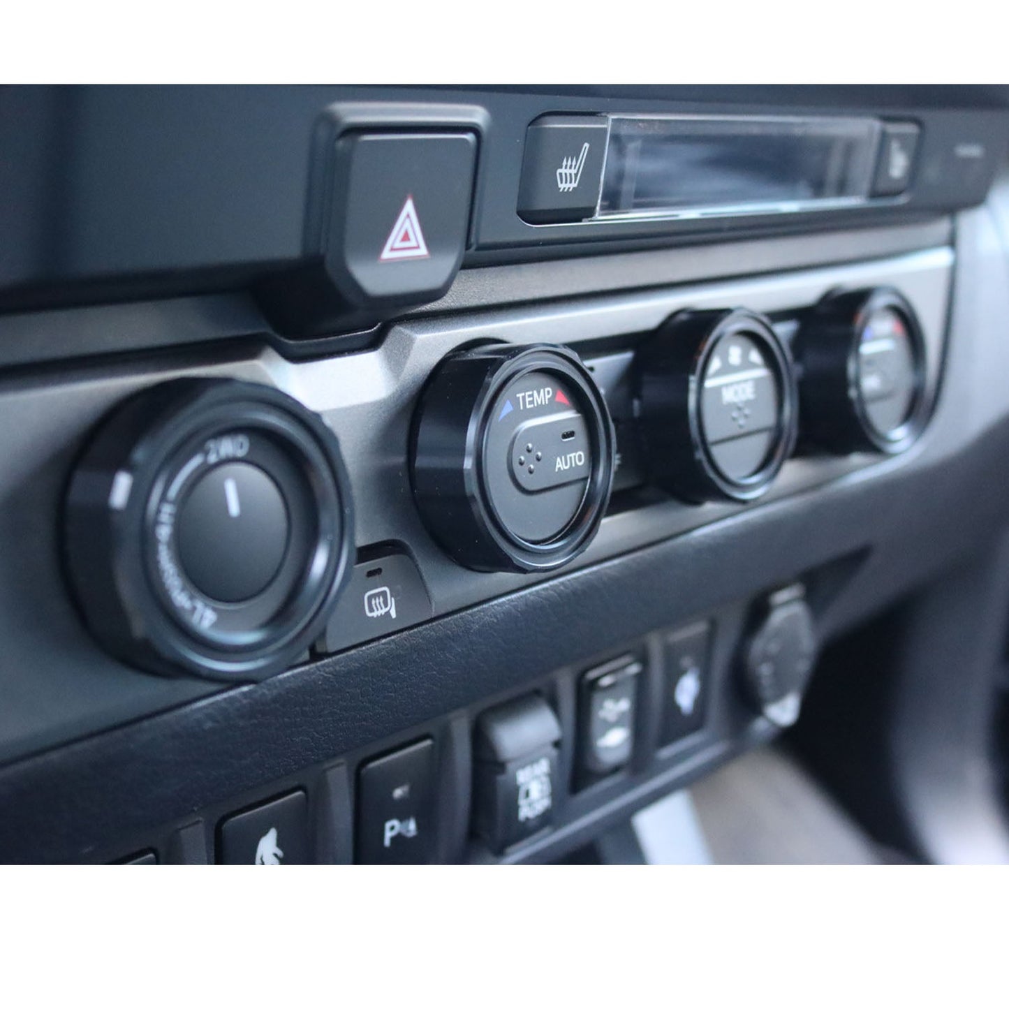 Premium Blackout Control Knob Caps for Toyota Tacoma - Korvel