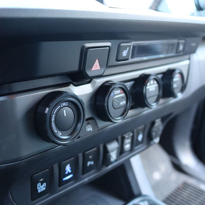 Premium Blackout Control Knob Caps for Toyota Tacoma - Korvel
