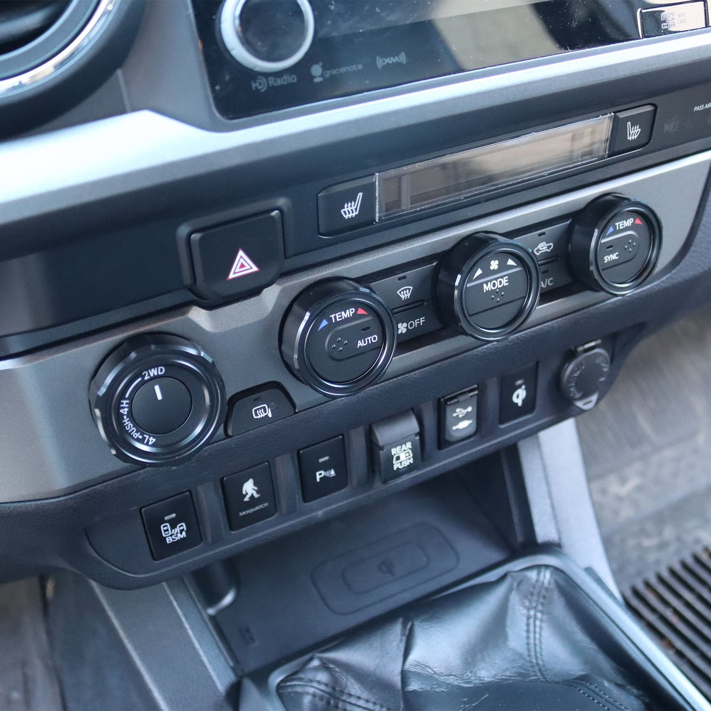 Premium Blackout Control Knob Caps for Toyota Tacoma - Korvel