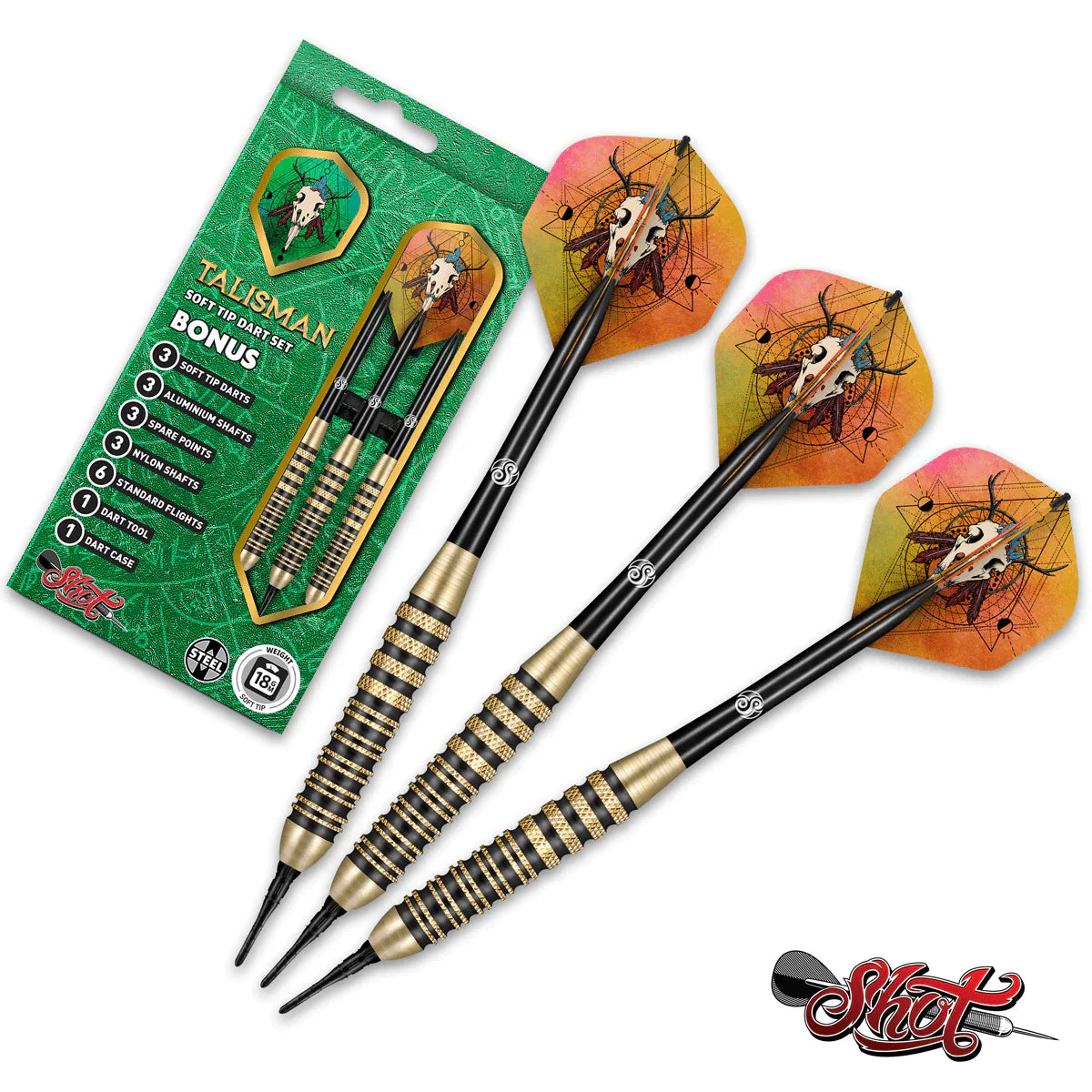 Premium Shot Talisman Soft Tip Dart Set - Korvel