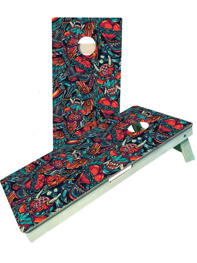Artistic Tattoo-Inspired Cornhole Boards - Korvel
