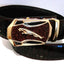 Men's Automatic Buckle Leather Belt - Leopard Design