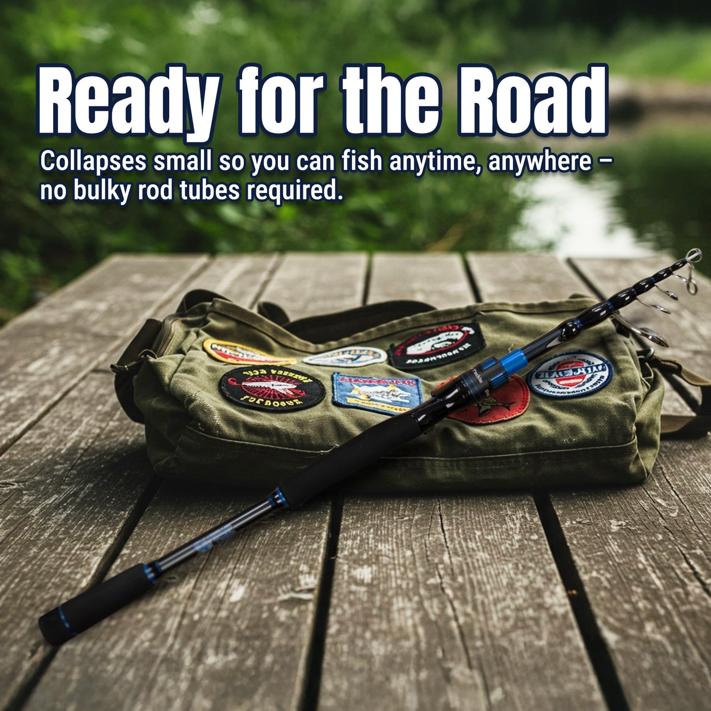 Caña telescópica giratoria Reaction Tackle - Caña de pescar de viaje de carbono - Caña plegable para agua dulce y salada - NUEVA