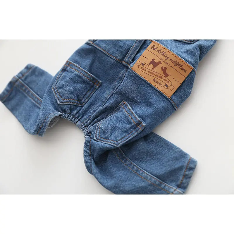 Chic Denim Jumpsuits for Stylish Dogs