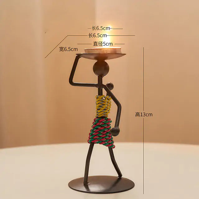 Candelabro en Forma de Linterna - Decoración de Hogar Inspirada en el Estilo Nórdico