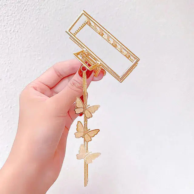 Pinza para el cabello en forma de mariposa elegante para recogidos con estilo