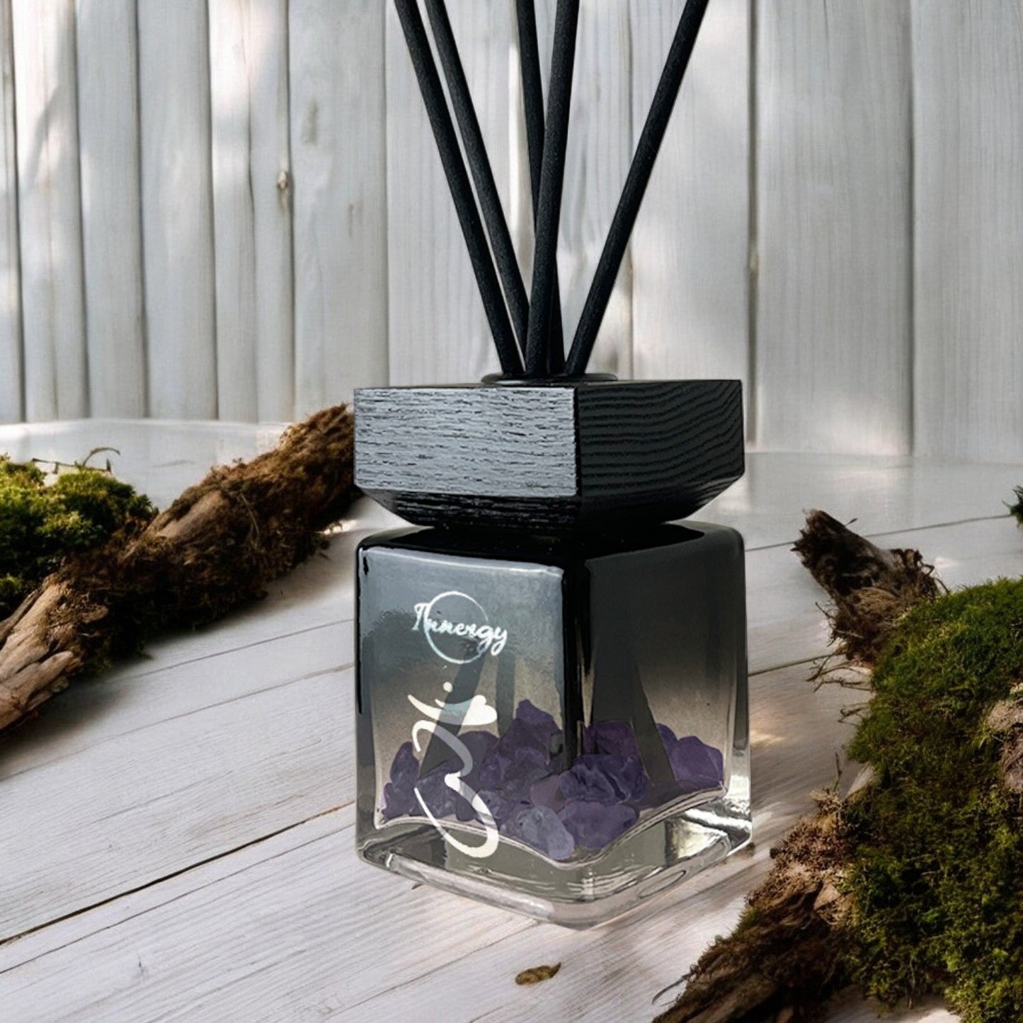 Elevate Your Senses with the Third-Eye Chakra Crystal Reed Diffuser - Cypress Mist, 100ml - Korvel