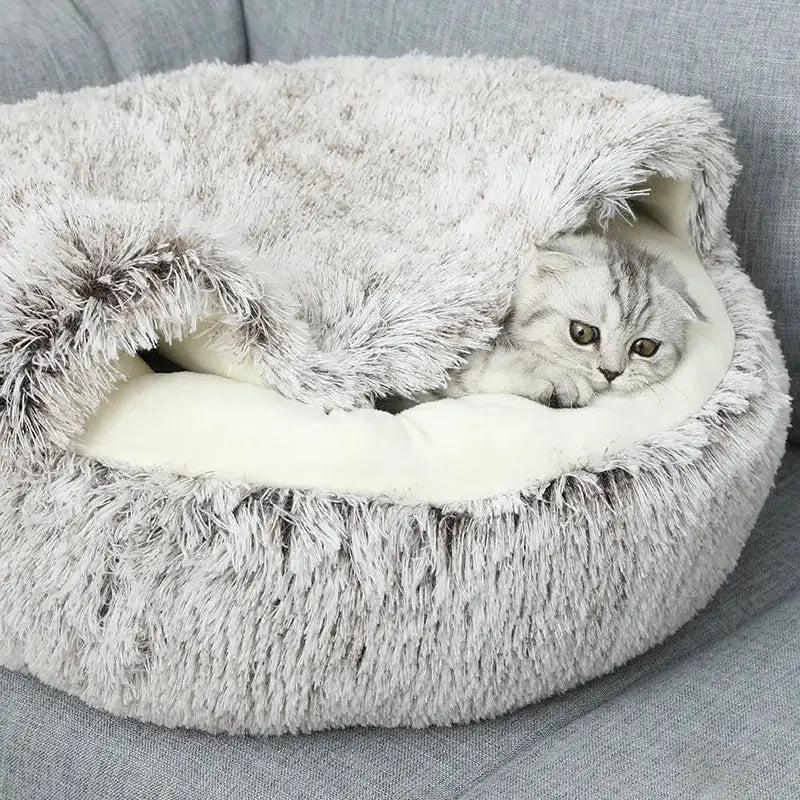 Cama para Mascotas de Felpa Autocalentable para Máximo Confort