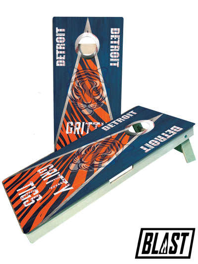 Premium Detroit Baseball Cornhole Boards - Ultimate Lawn Game Experience - Korvel