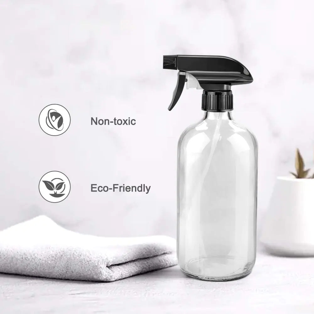Bouteilles en verre transparent de 16 oz - Pack de 3 avec buse réglable
