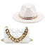Sombrero Fedora de Lujo con Cadena Dorada para Mujeres