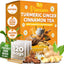 Thé en sachets premium de curcuma, gingembre, cannelle et camomille
