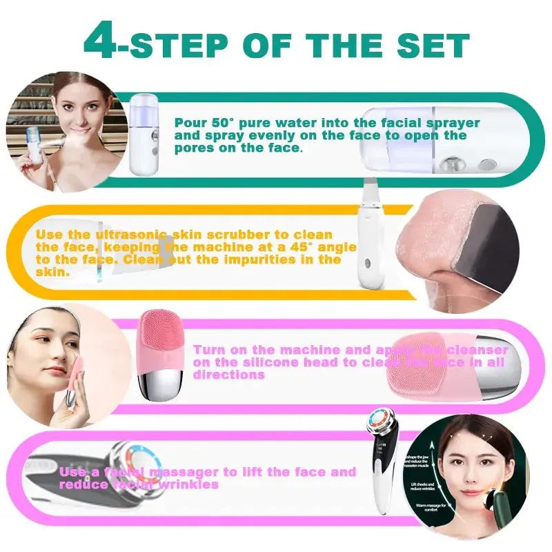 Ultrasonic Skin Scrubber for Deep Cleansing