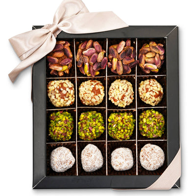 Andy Anand Sugar Free Truffles - Natural Dates, Pistachio, Hazelnut, Coconut (16 Pcs)