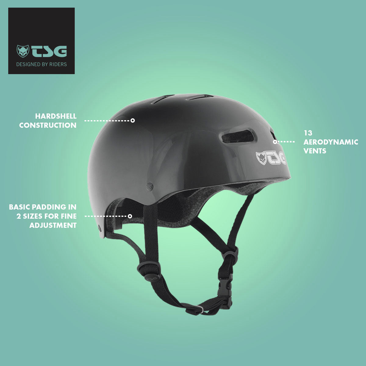 TSG Skate/BMX Helmet - Injected Black