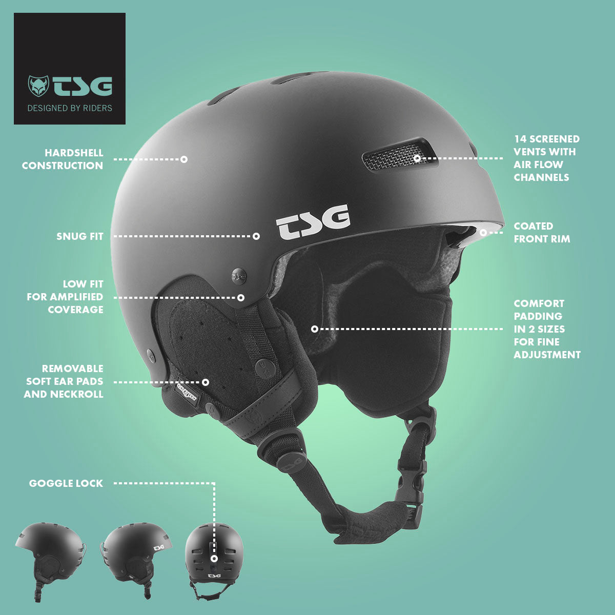 TSG Gravity Ski/Snowboard Helmet - Asian Fit