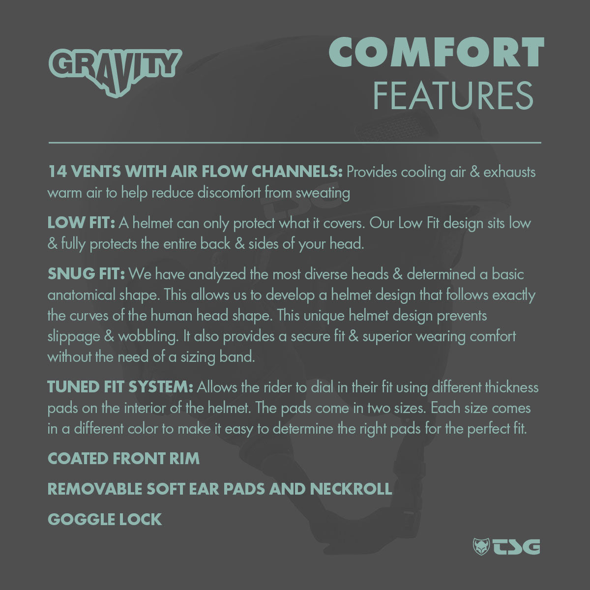 TSG Gravity Ski/Snowboard Helmet - Asian Fit