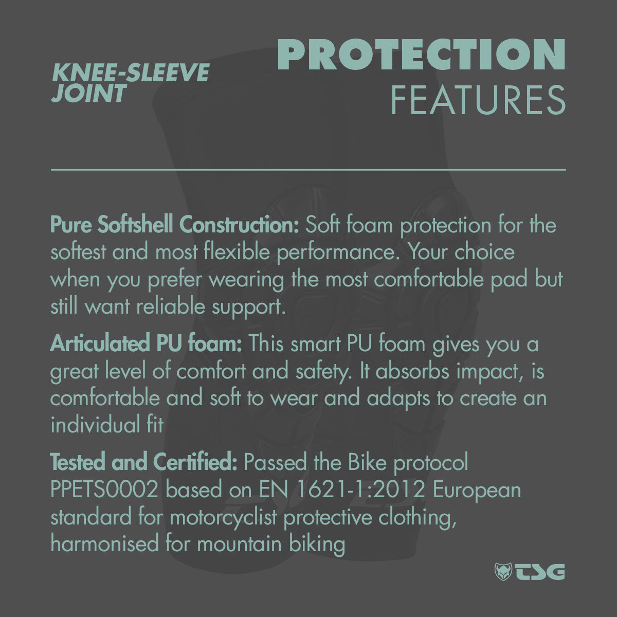 TSG Genouillère Joint - Équipement de Protection Premium