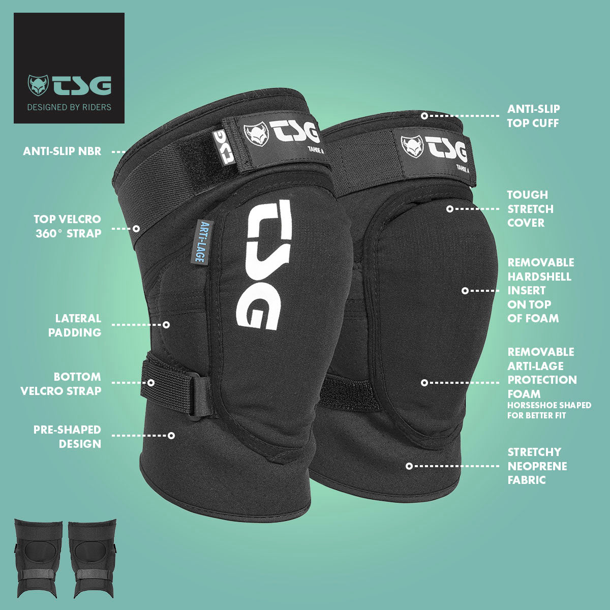 TSG Kneeguard Tahoe A - Protección Premium para las Rodillas