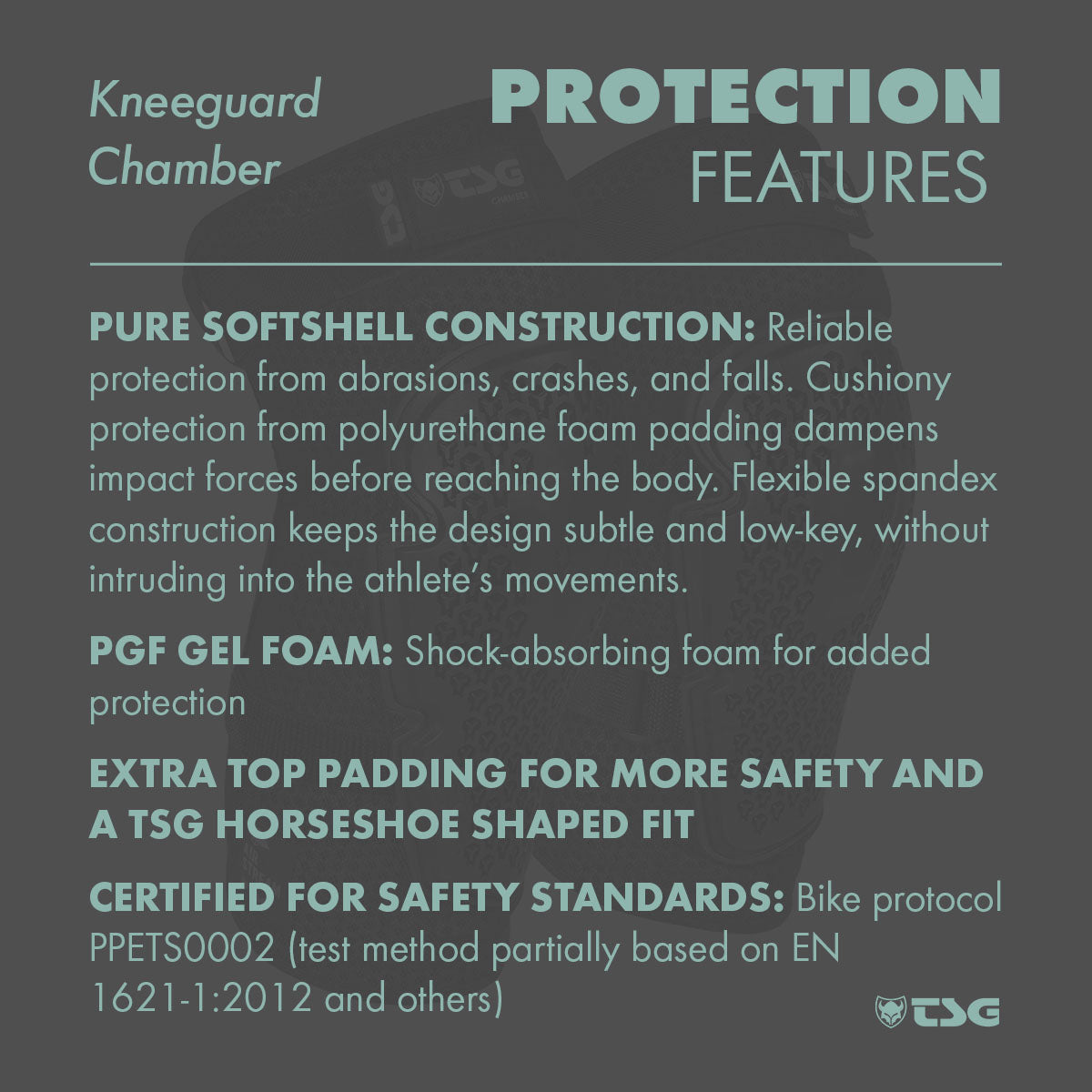 TSG Kneeguard Chamber - Almohadillas Protectores de Bicicleta Premium