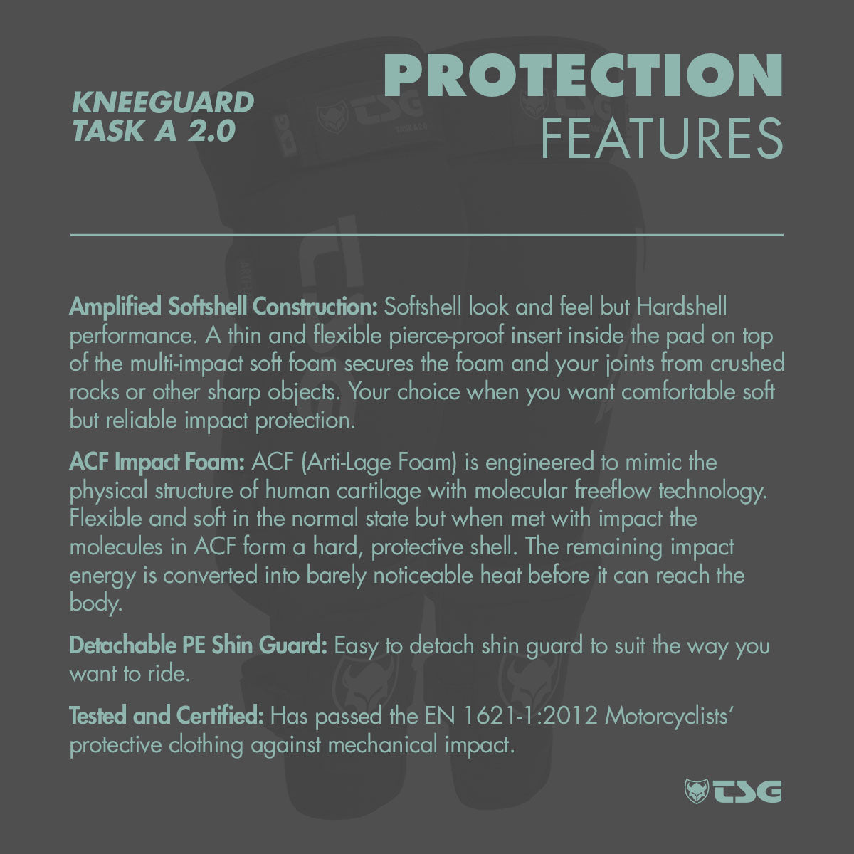 TSG Kneeguard Task A 2.0 - Premium Bicycle Protective Pads