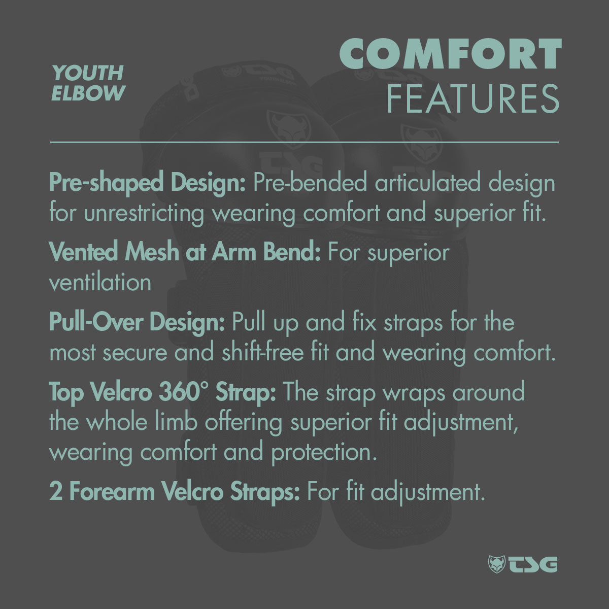 TSG Youth Elbow Protective Pads