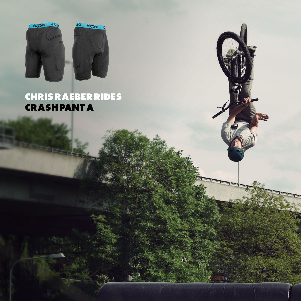 Shorts de protection TSG - Crash Pant A - Noir