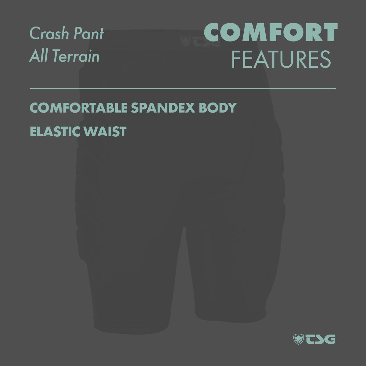 TSG Protective Shorts - Crash Pant All Terrain - Black