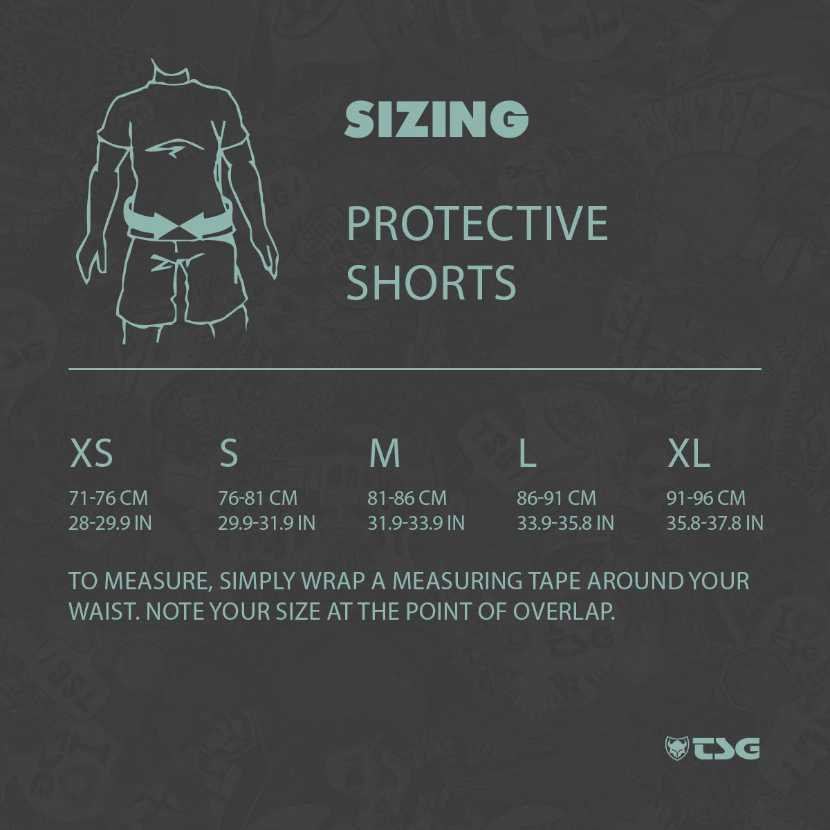 TSG Protective Shorts - Crash Pant All Terrain - Black