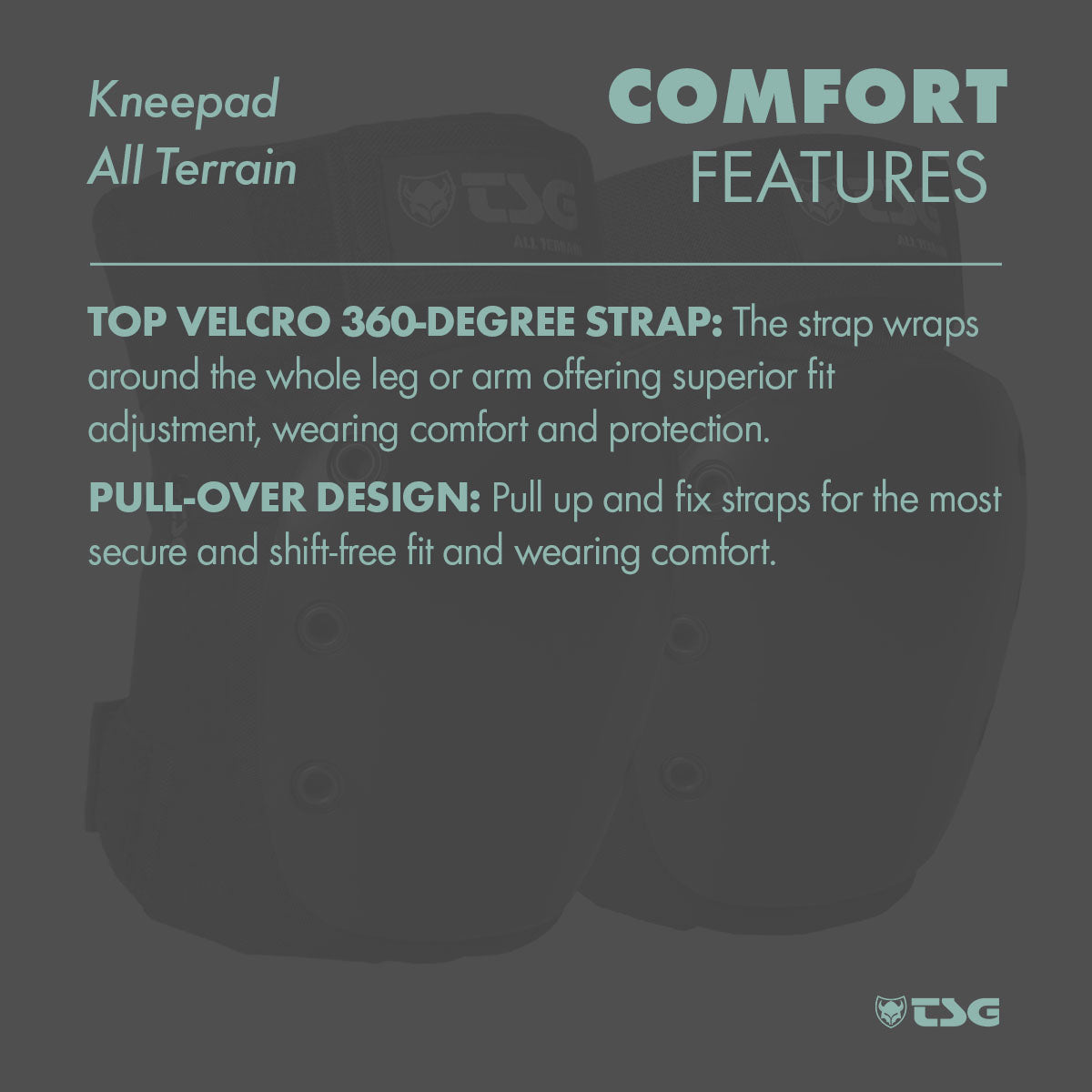 TSG All Terrain Knee Pads for Skateboarding