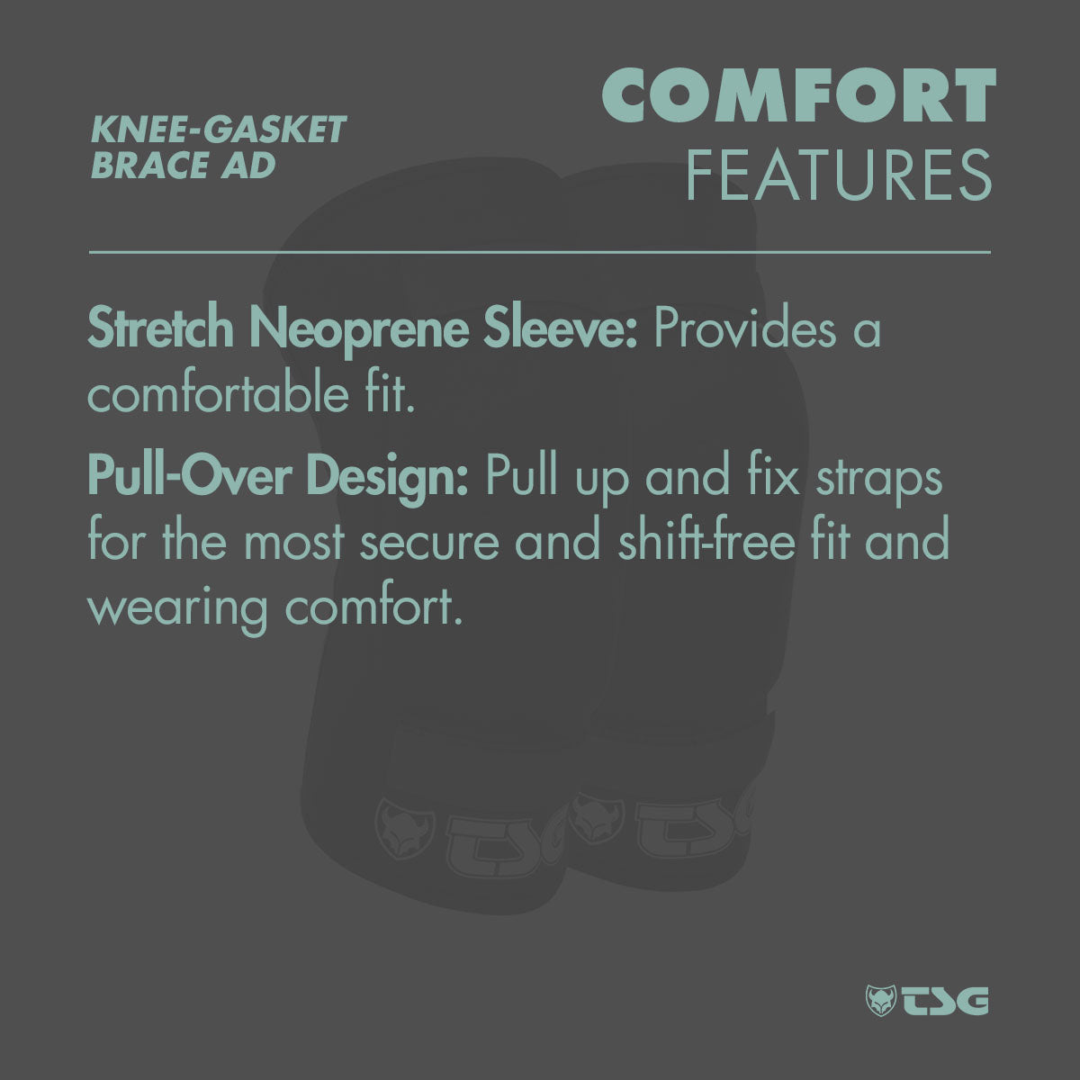 TSG Knee-Gasket Brace AD - Premium Skate Knee Pads
