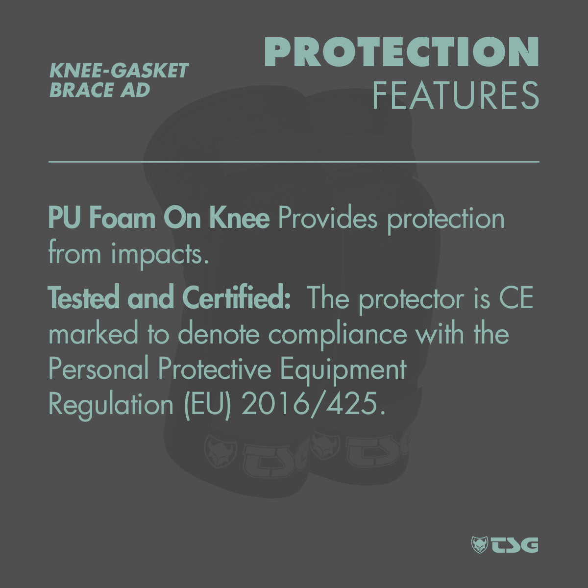 TSG Knee-Gasket Brace AD - Premium Skate Knee Pads