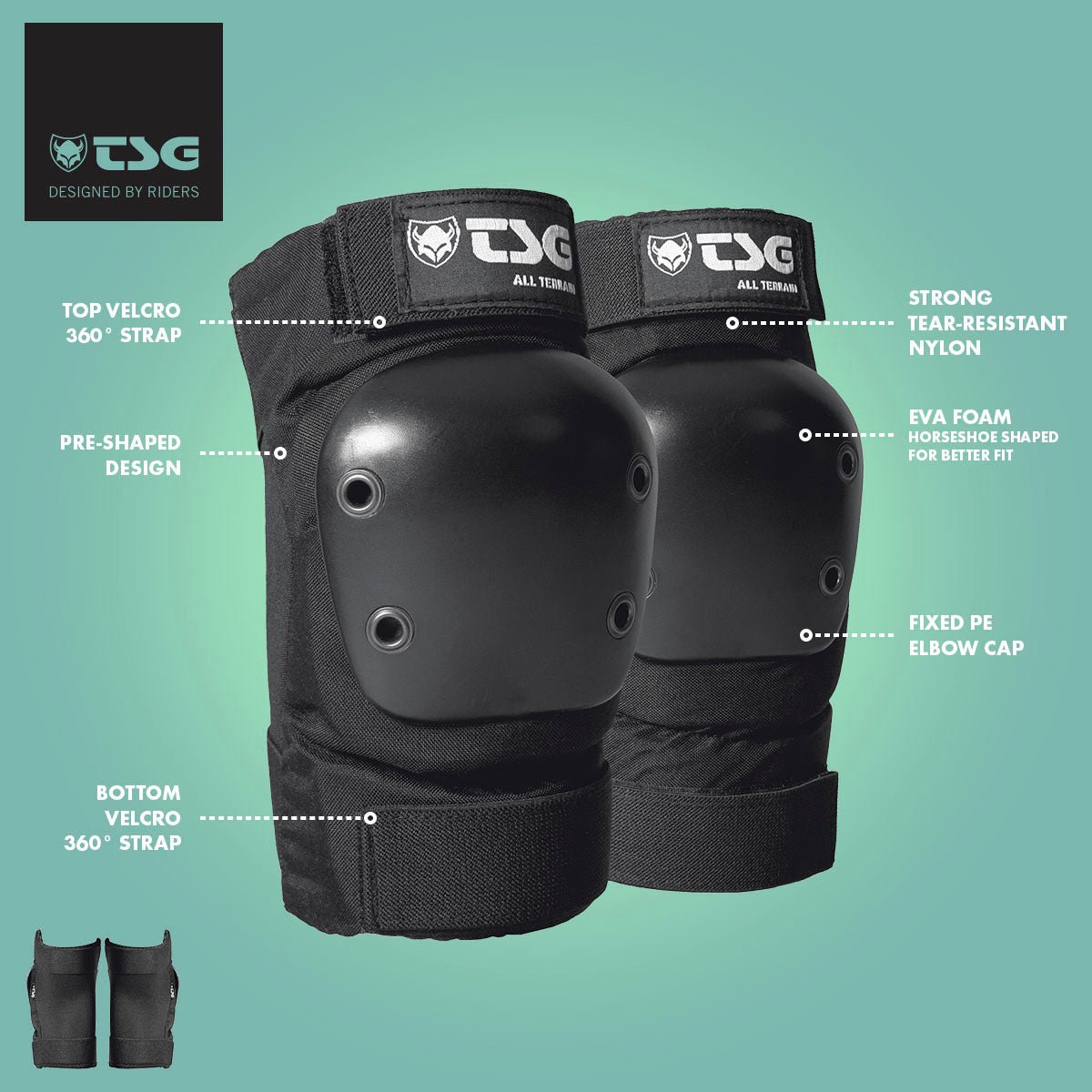 TSG Elbowpad All Terrain - Premium Skate Elbow Pads