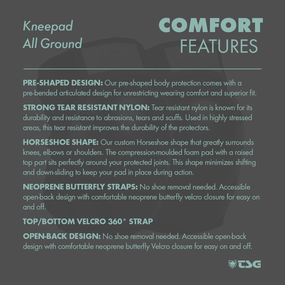 TSG - Kneepad All Ground (Skate Knee Pads) - Korvel