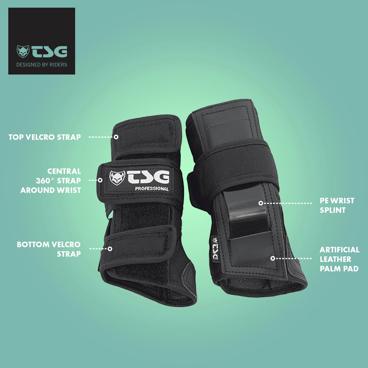 Garde-poignet professionnel TSG pour le skateboard