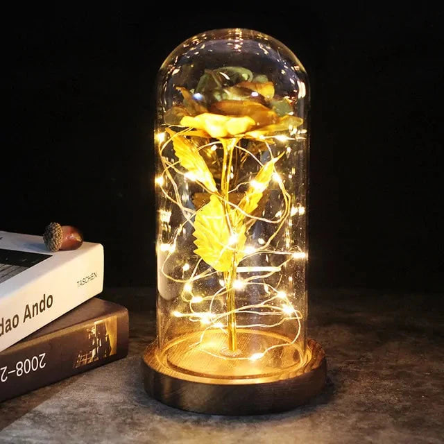 Enchanted Glass Rose Decoration for Home Decor