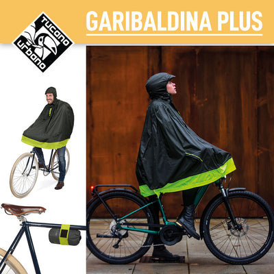 Tucano Urbano Bicycle Rain Cape - GARIBALDINA PLUS - Airborne Green