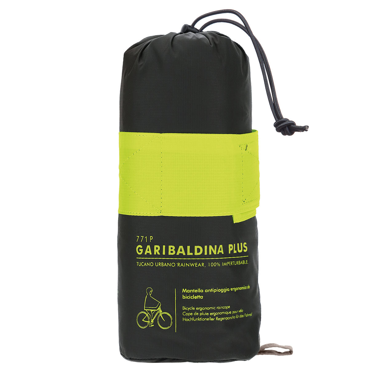 Tucano Urbano Bicycle Rain Cape - GARIBALDINA PLUS - Airborne Green
