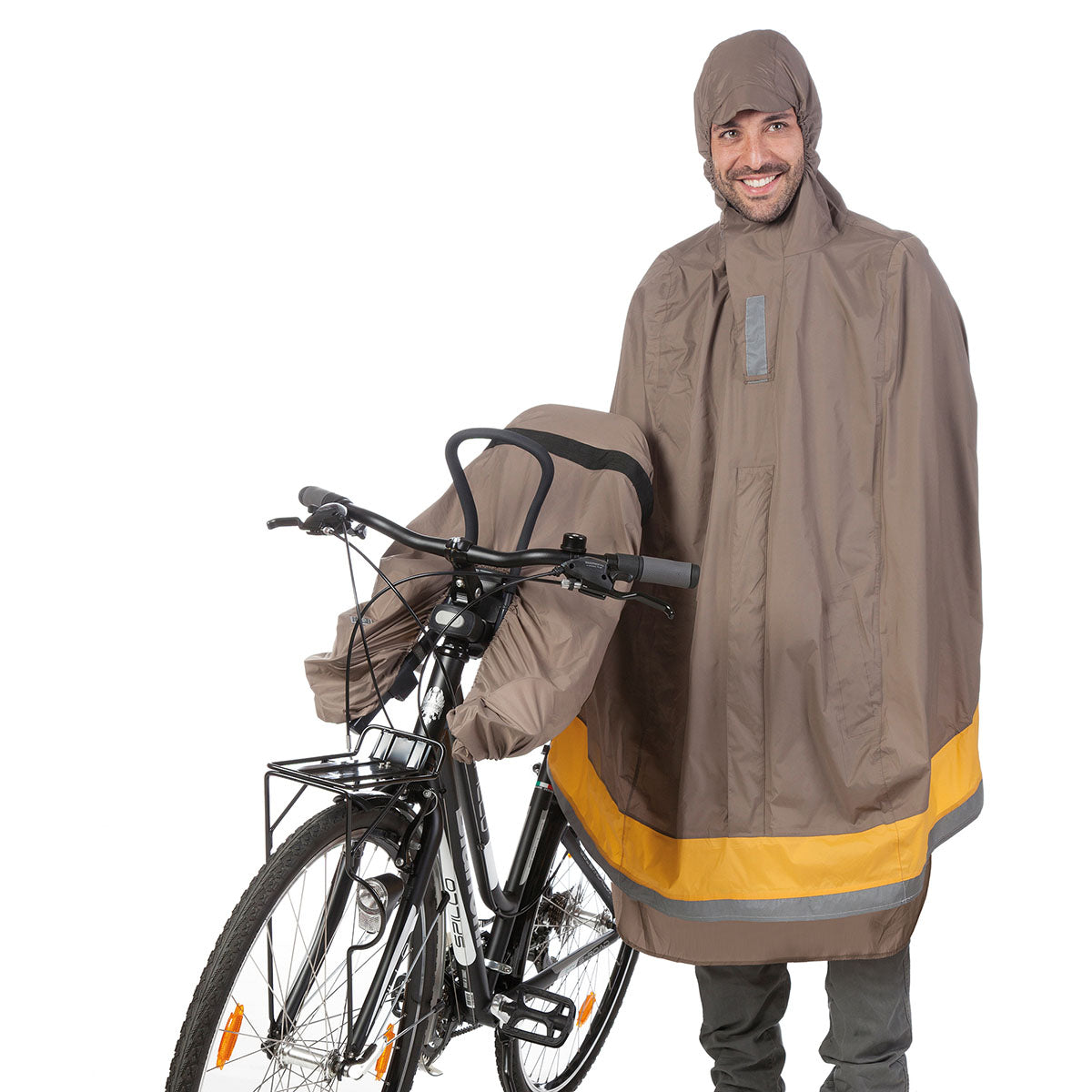 Capa de Lluvia para Bicicleta Tucano Urbano - GARIBALDINA OPOSSUM® - Gris Pájaro