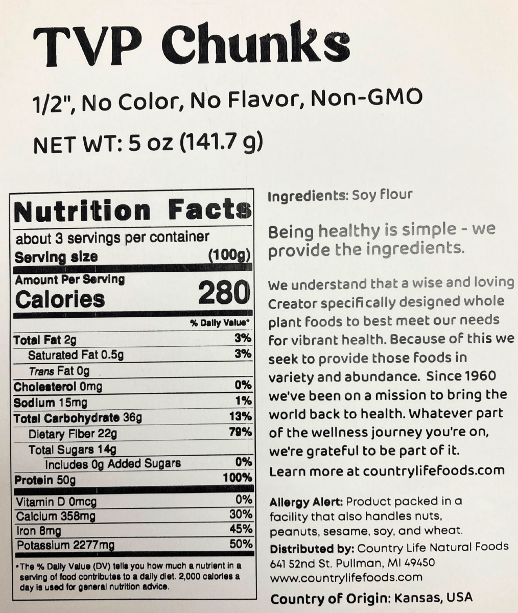 Non-GMO TVP Chunks - Flavorless, High-Protein Meat Alternative - Korvel