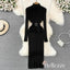 Turtleneck Wrap Knitted Dress