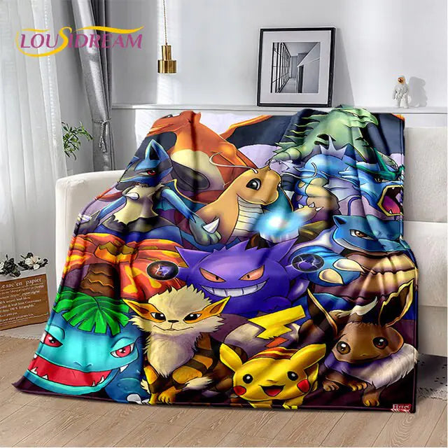 Couverture en Peluche Douce Pokemon - Confort Chaleureux et Vibrant