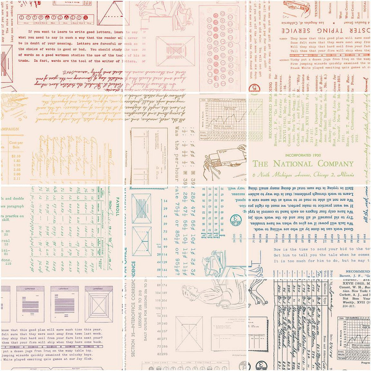 TYPE/ography 10" Stacker B - Premium Cotton Fabric Bundle