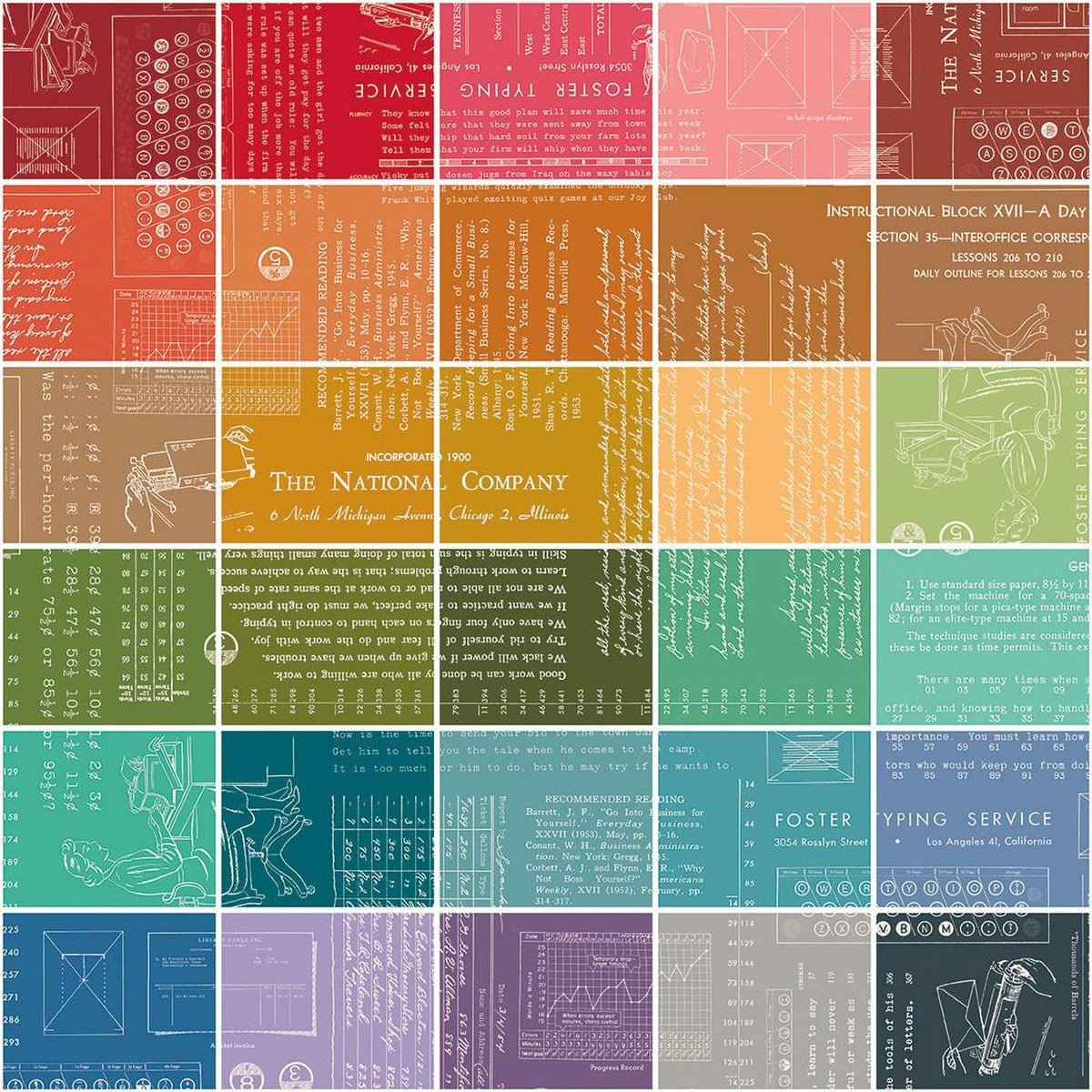 TYPE/ography 5" Stacker A - Ensemble de Tissus en Coton Premium