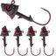 Jigs Swimbait de tungsteno puro al 97 % Reaction Tackle - Cabeza de pez realista - Paquete de 5